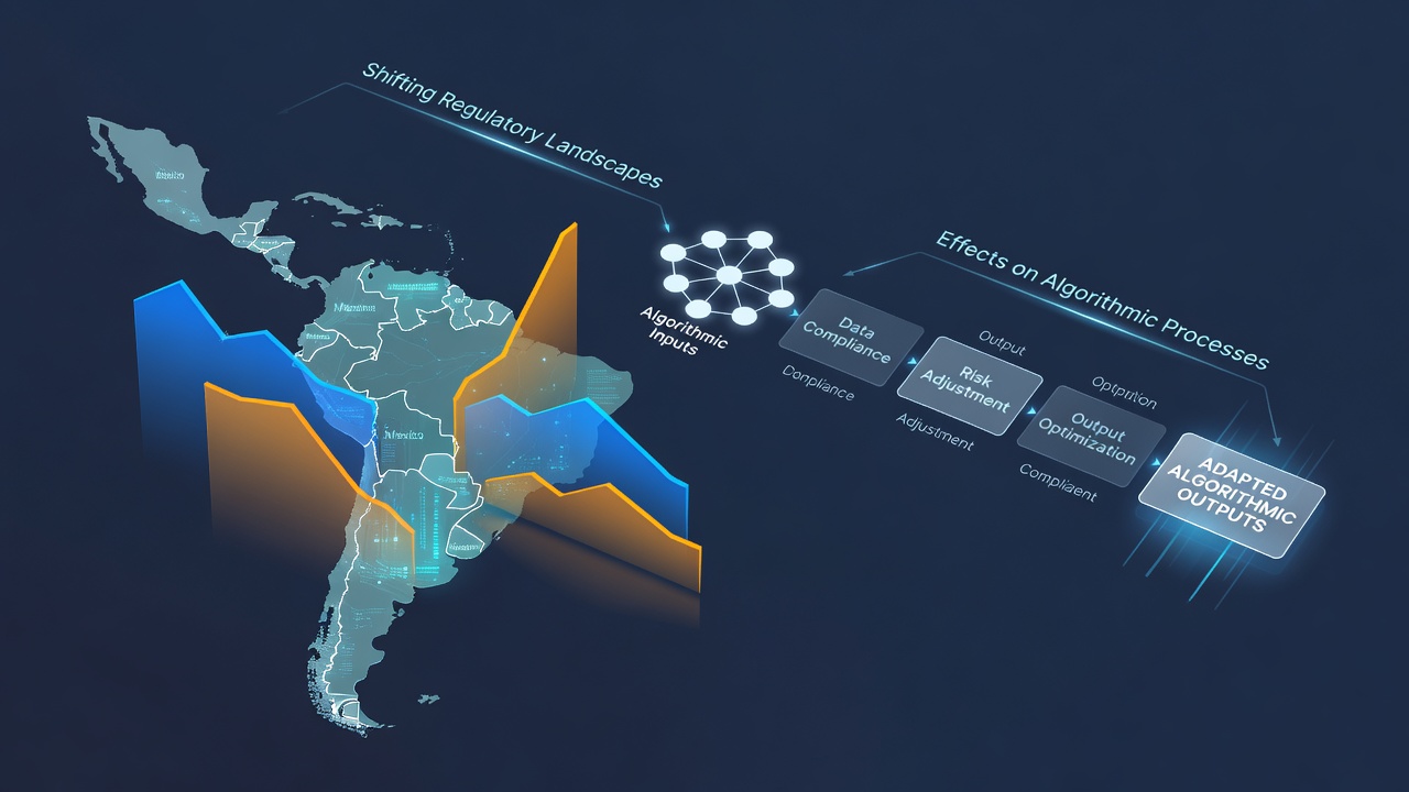 Data visualization screens displaying payout algorithm adjustments across Latin American regulatory zones